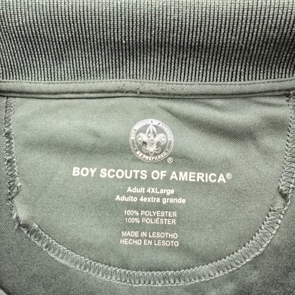 Boy Scouts of America‎ Polo Shirt Mens 4XL Olive Green Short Sleeve Performance - Picture 5 of 6